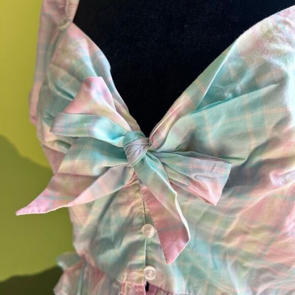 NWT Medium Women's Abound Top Button Tie Front - Picture 3 of 8